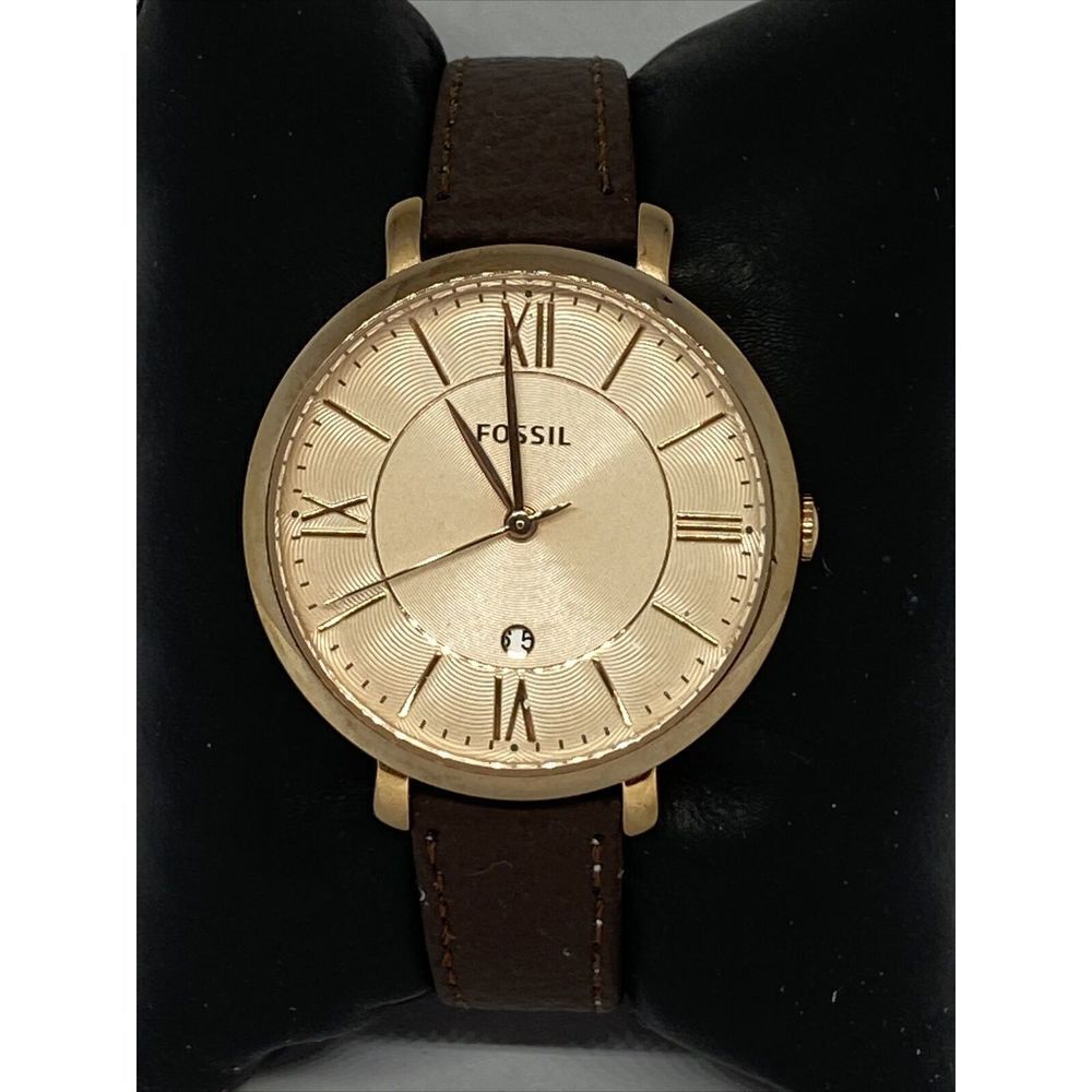 Fossil Jacqueline ES3707 Women's Brown Leather Analog Dial Quartz Watch OP800